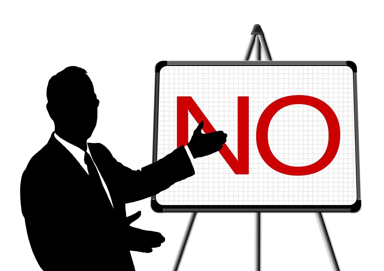no, negative, whiteboard