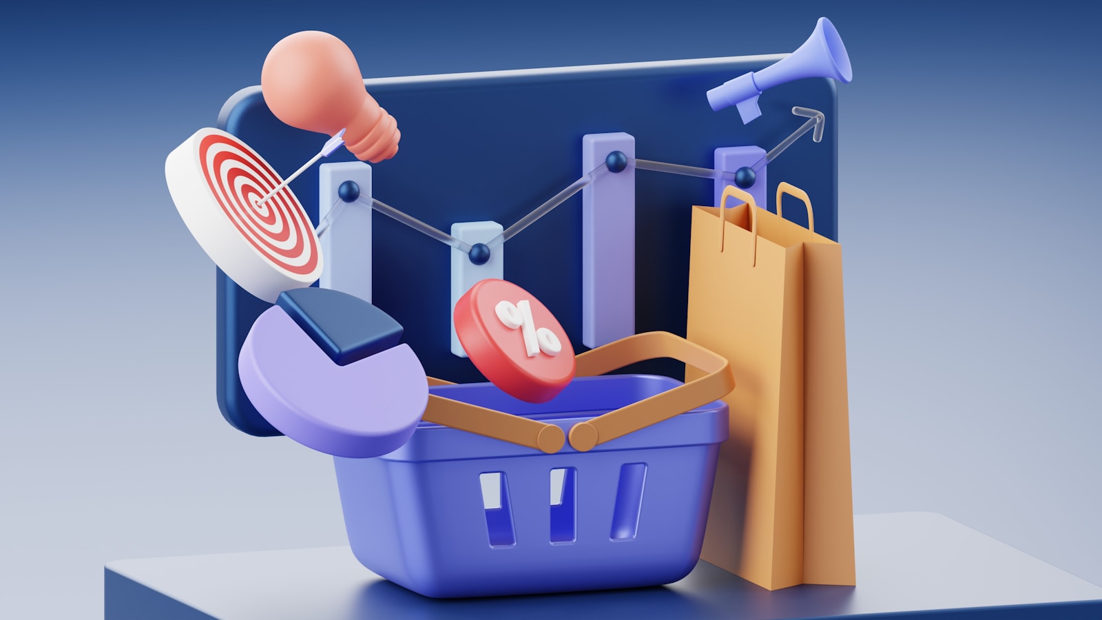 a basket with a target, a target, a target in it, and a